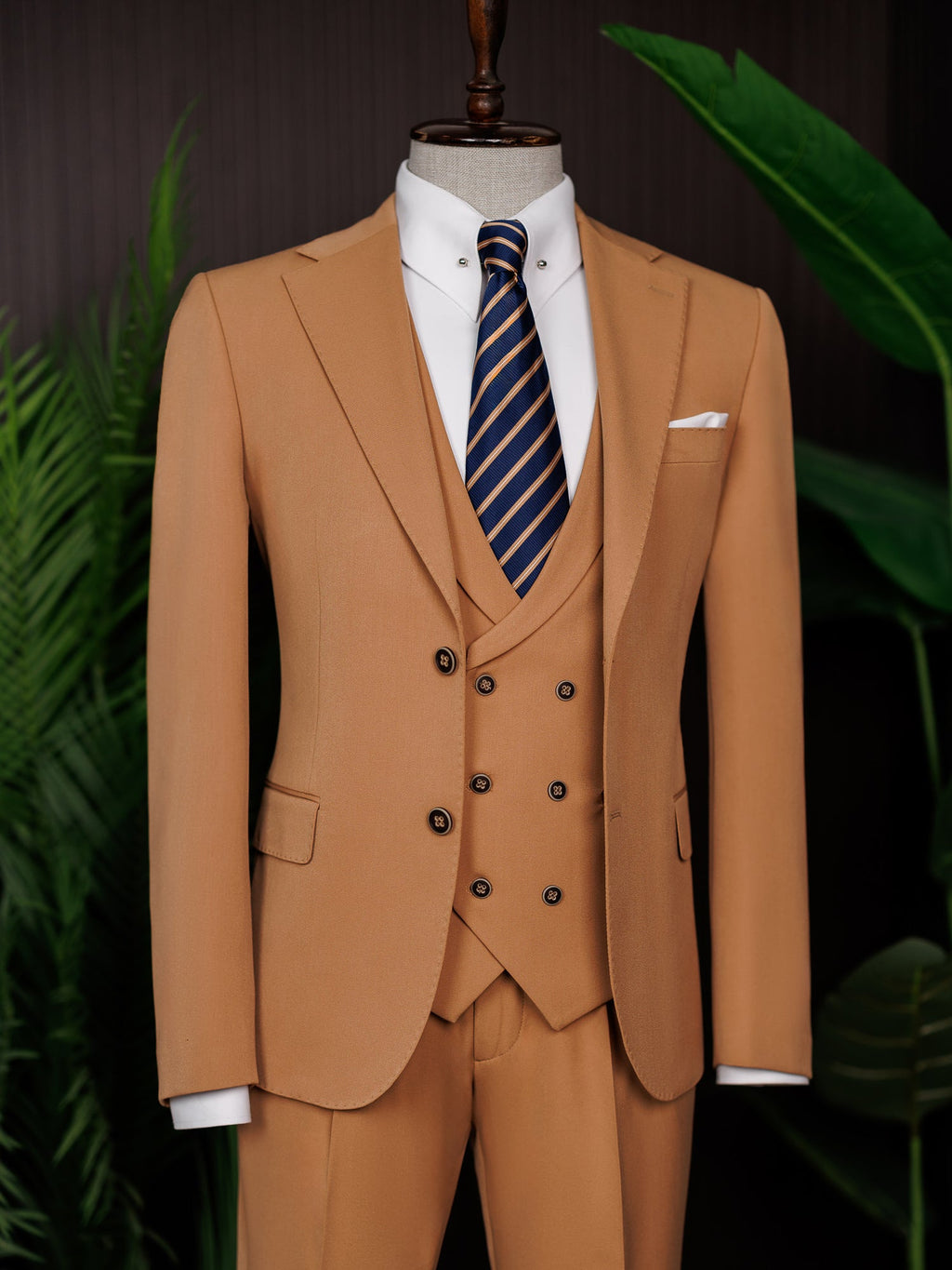 Camel Slim-Fit Suit 3-Piece