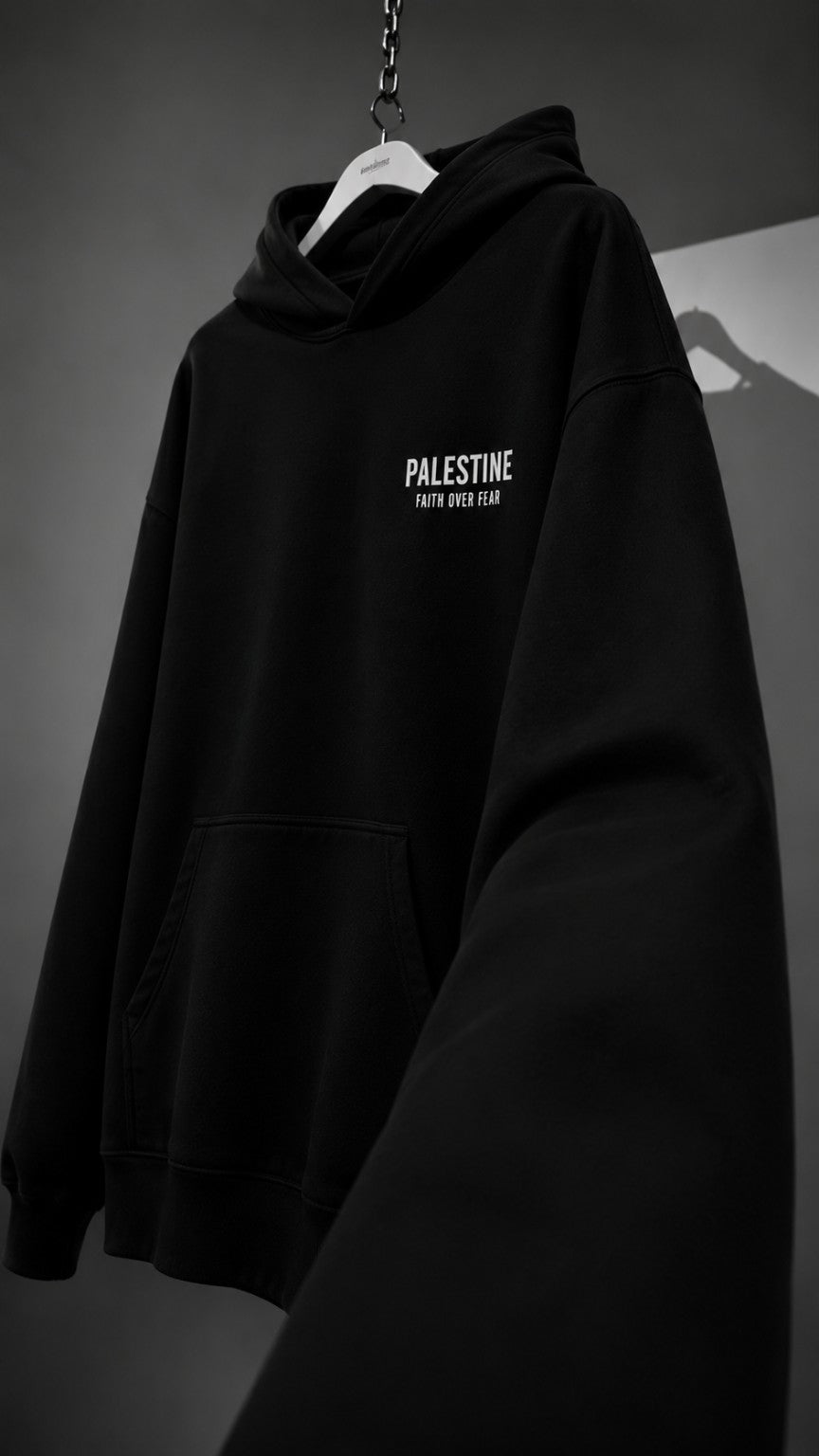 Faith Over Fear Oversized Hooded Sweatshirt