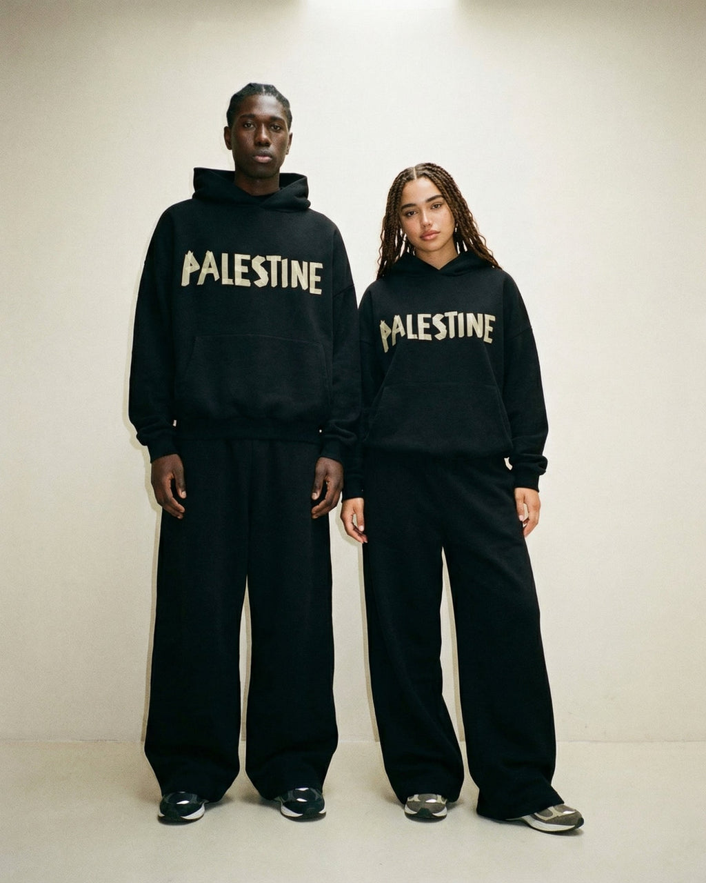 Black Resistance Oversized Hooded Sweatshirt