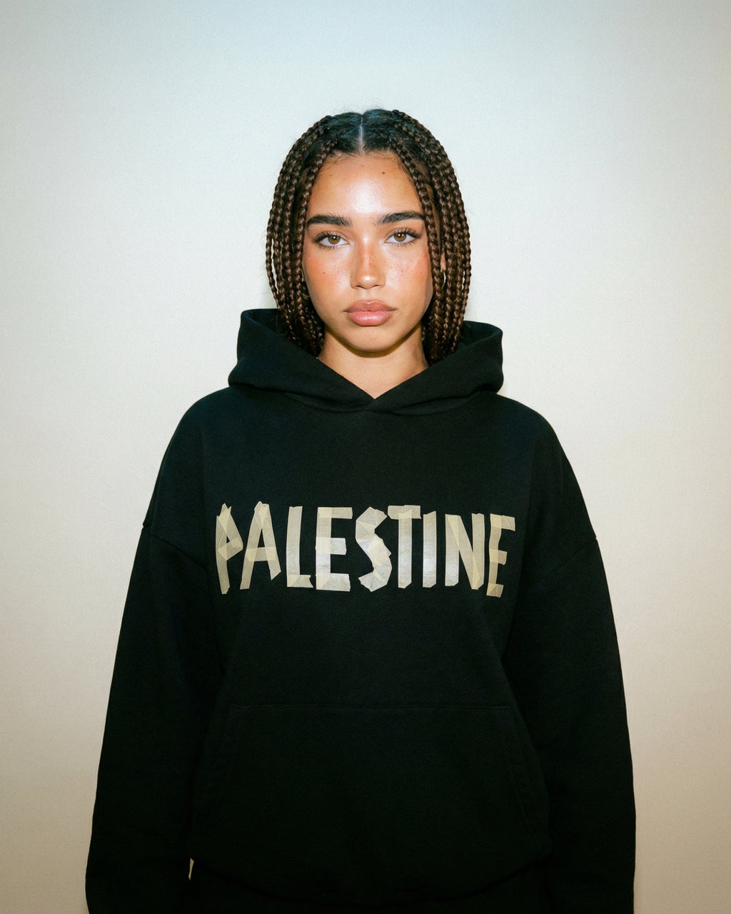 Black Resistance Oversized Hooded Sweatshirt