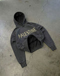 Stonewashed Resistance Oversized Hooded Sweatshirt