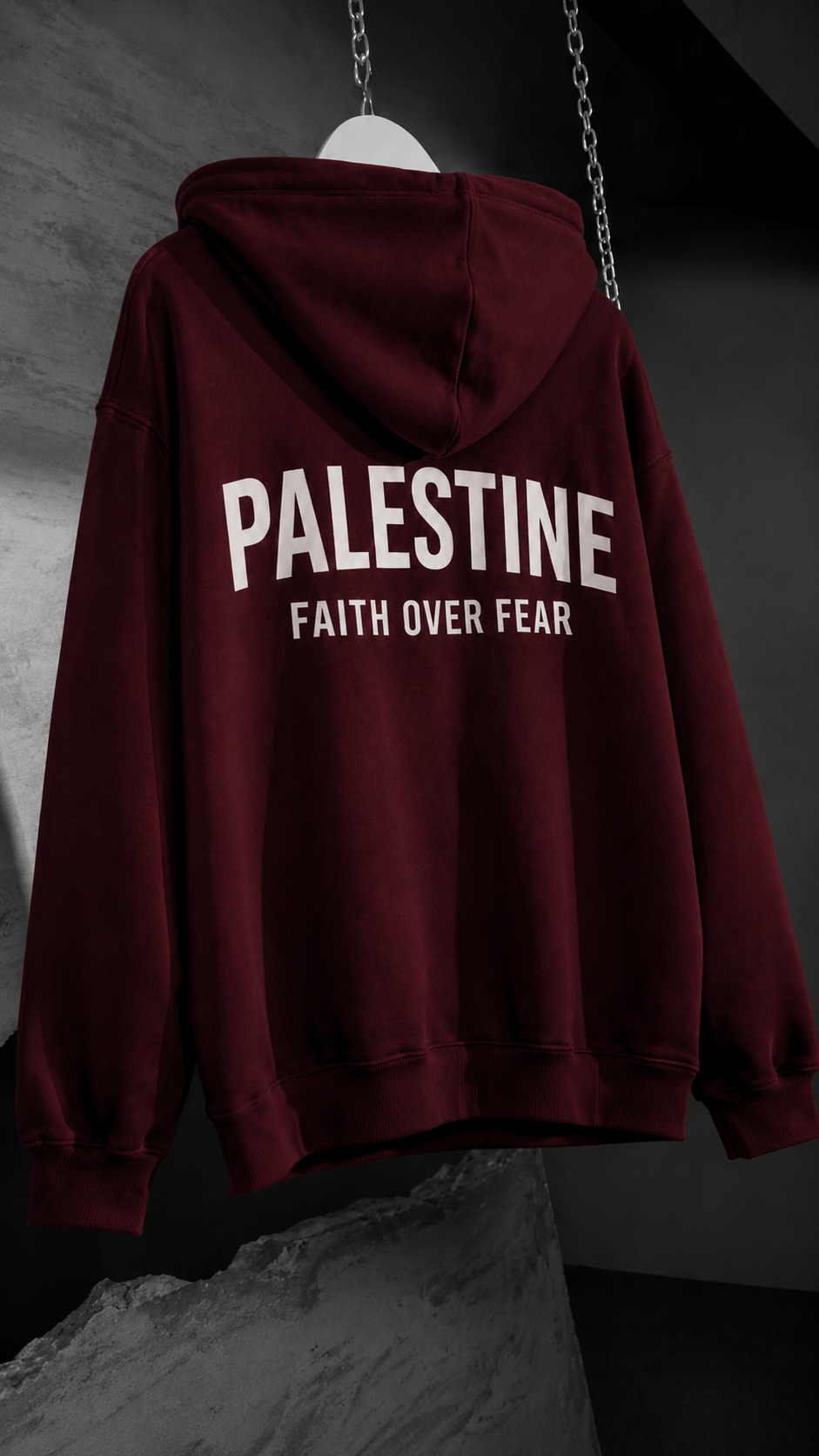 Faith Over Fear Oversized Hooded Sweatshirt