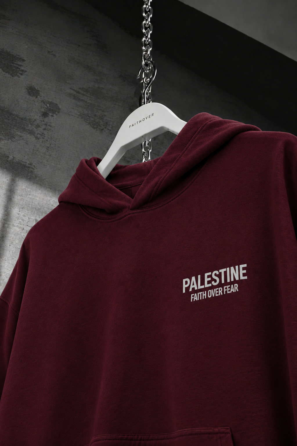 Faith Over Fear Oversized Hooded Sweatshirt