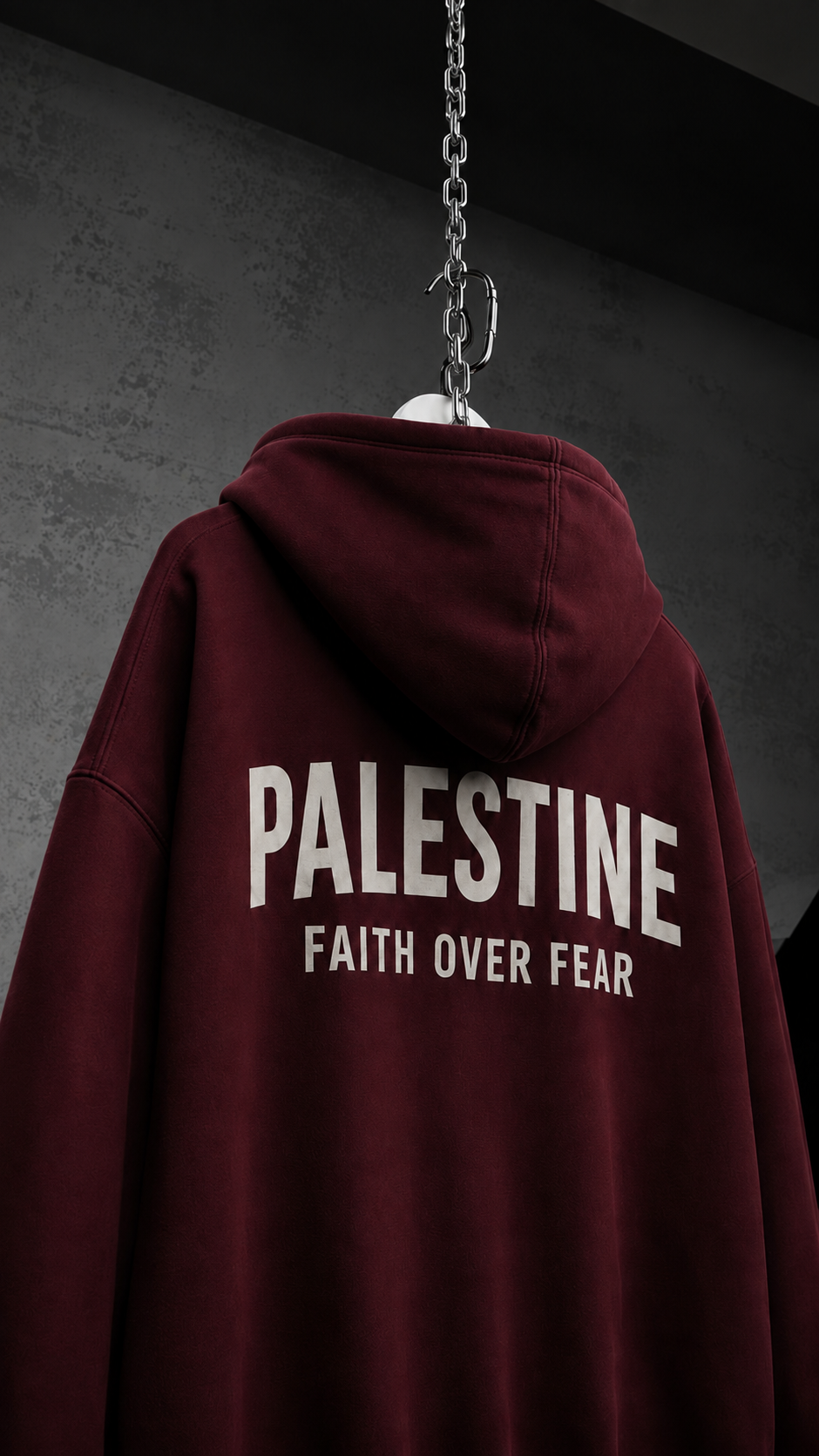 Faith Over Fear Oversized Hooded Sweatshirt