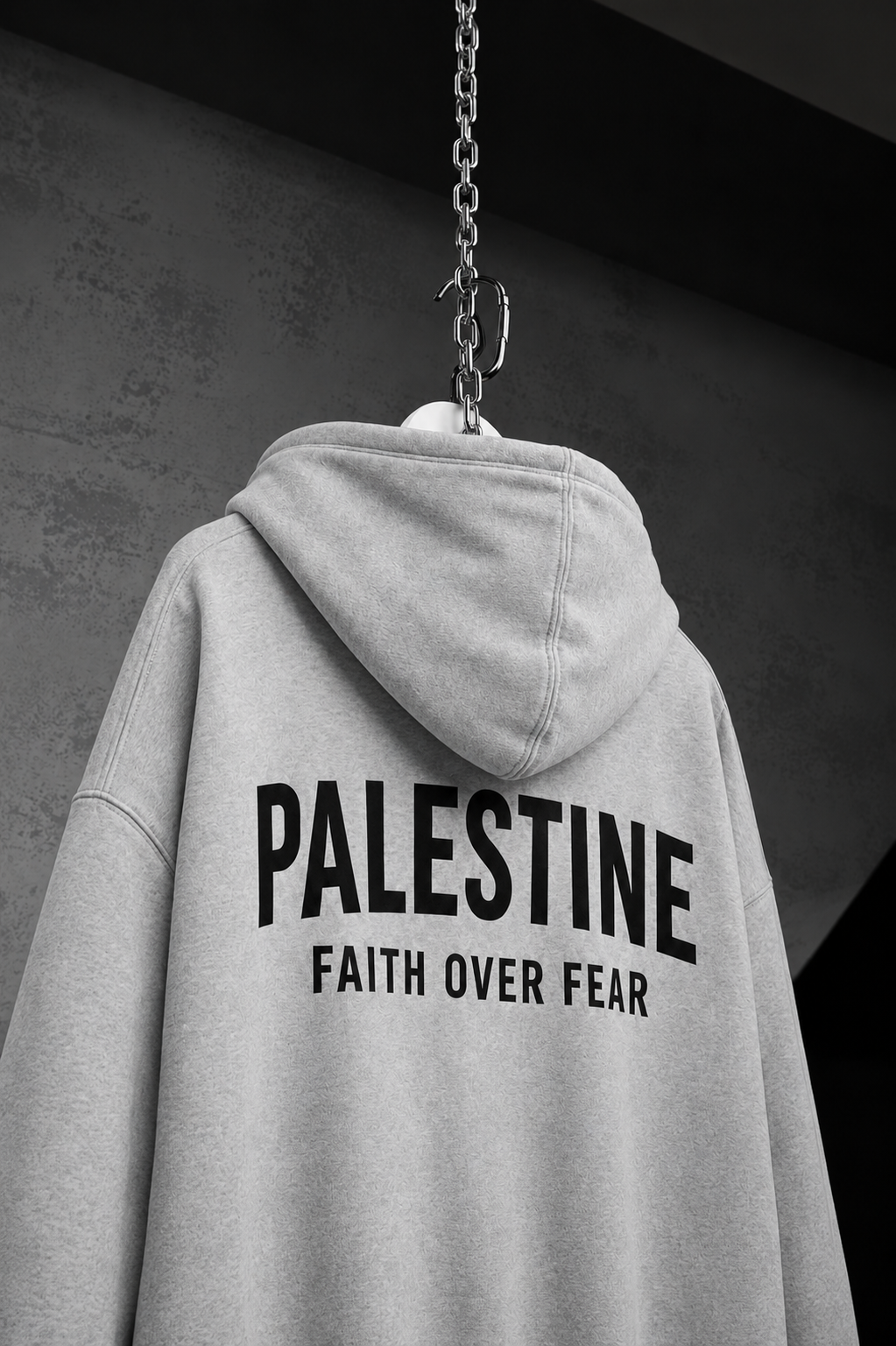 Faith Over Fear Oversized Hooded Sweatshirt