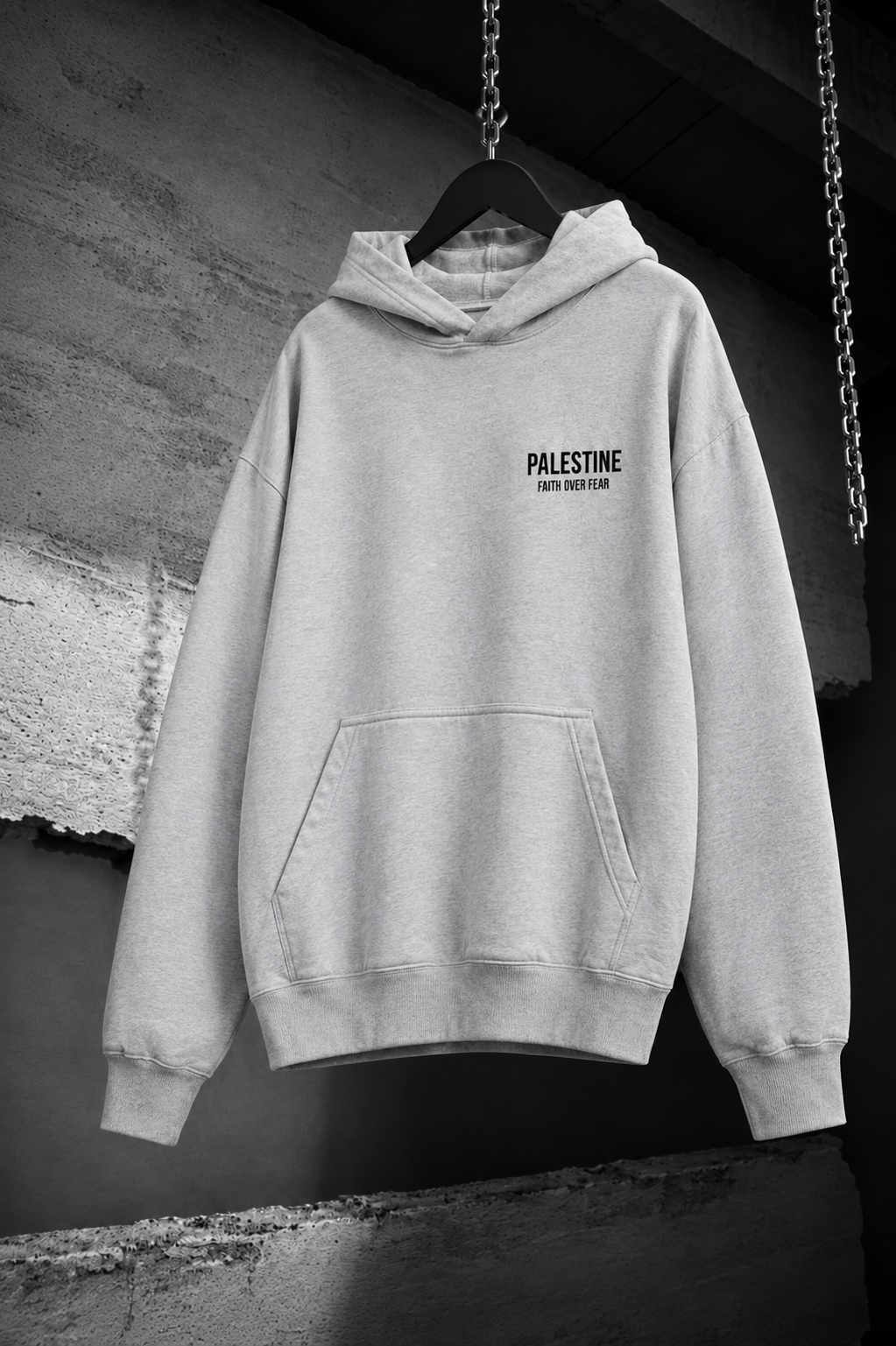 Faith Over Fear Oversized Hooded Sweatshirt