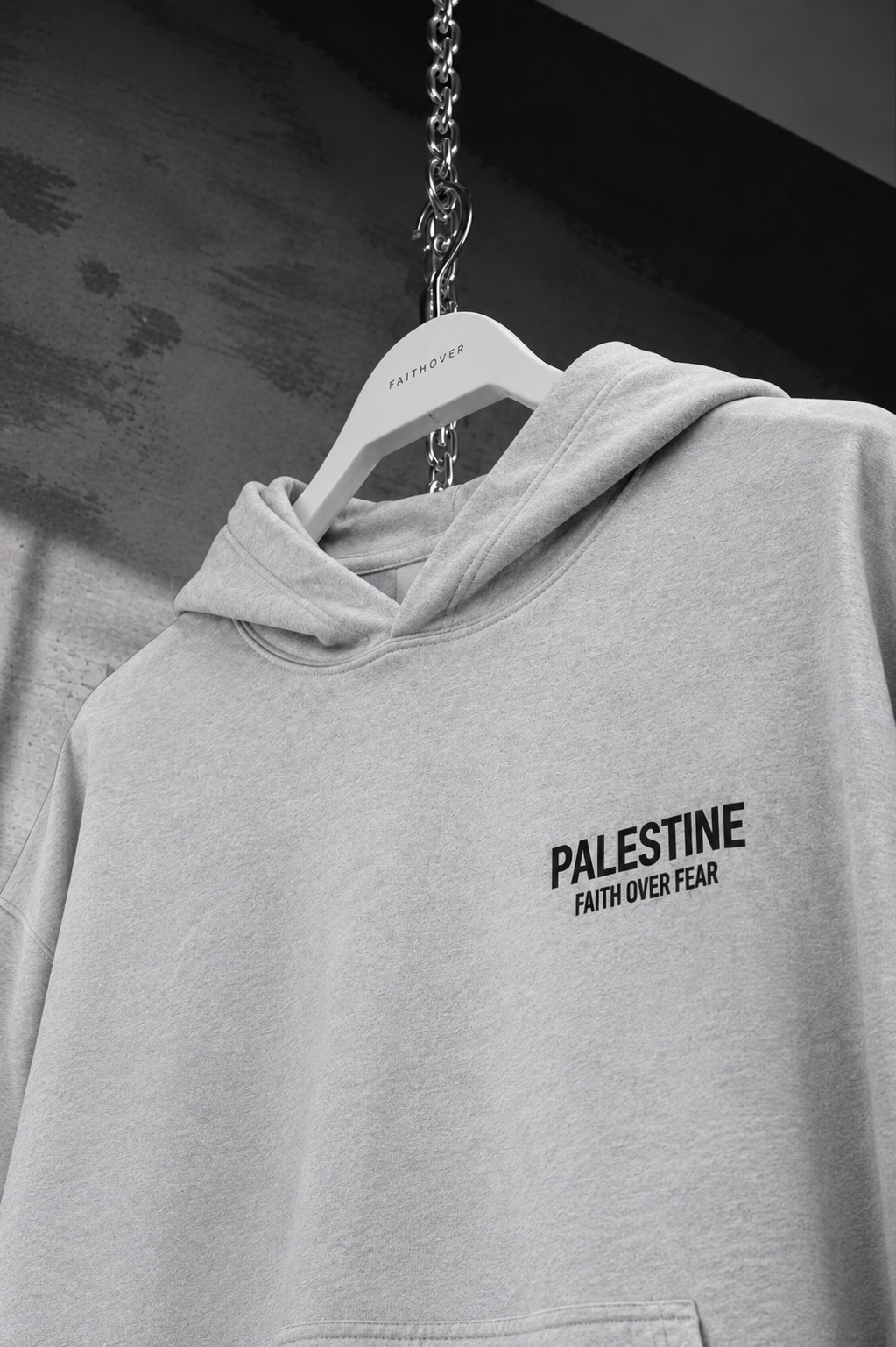 Faith Over Fear Oversized Hooded Sweatshirt