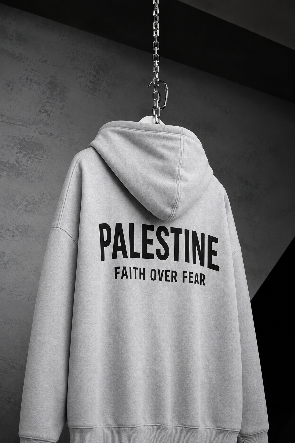 Faith Over Fear Oversized Hooded Sweatshirt