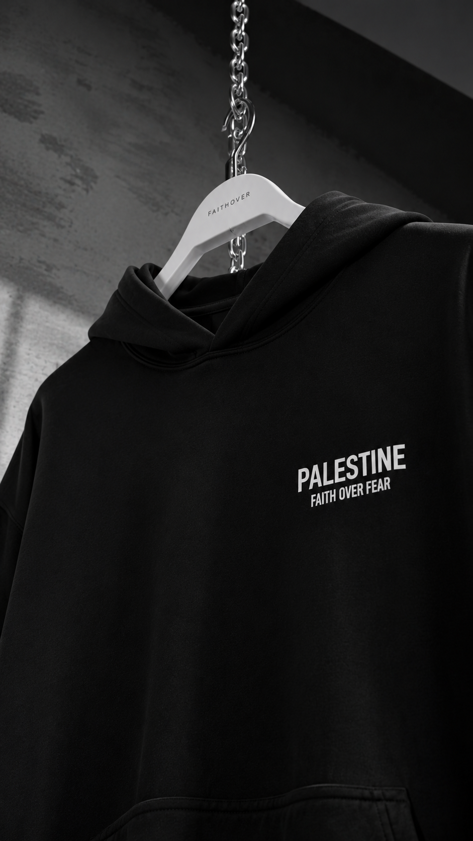 Faith Over Fear Oversized Hooded Sweatshirt