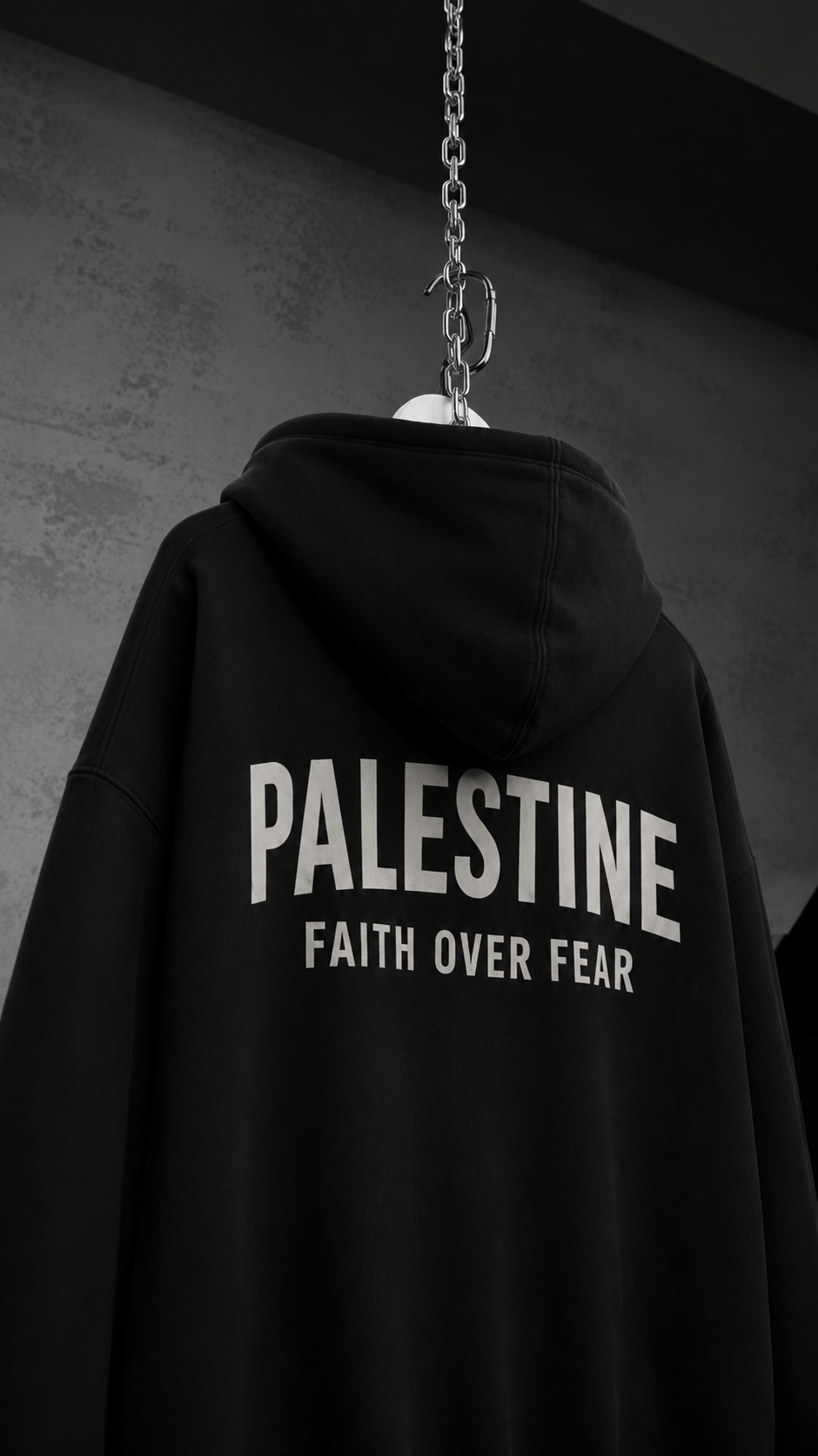 Faith Over Fear Oversized Hooded Sweatshirt