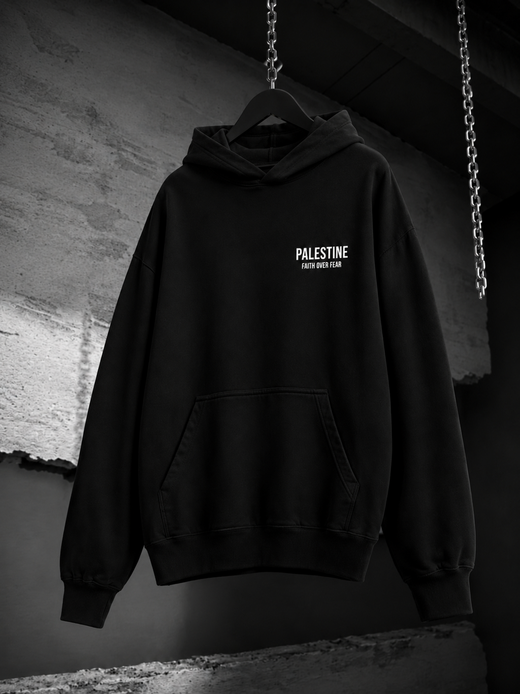 Faith Over Fear Oversized Hooded Sweatshirt