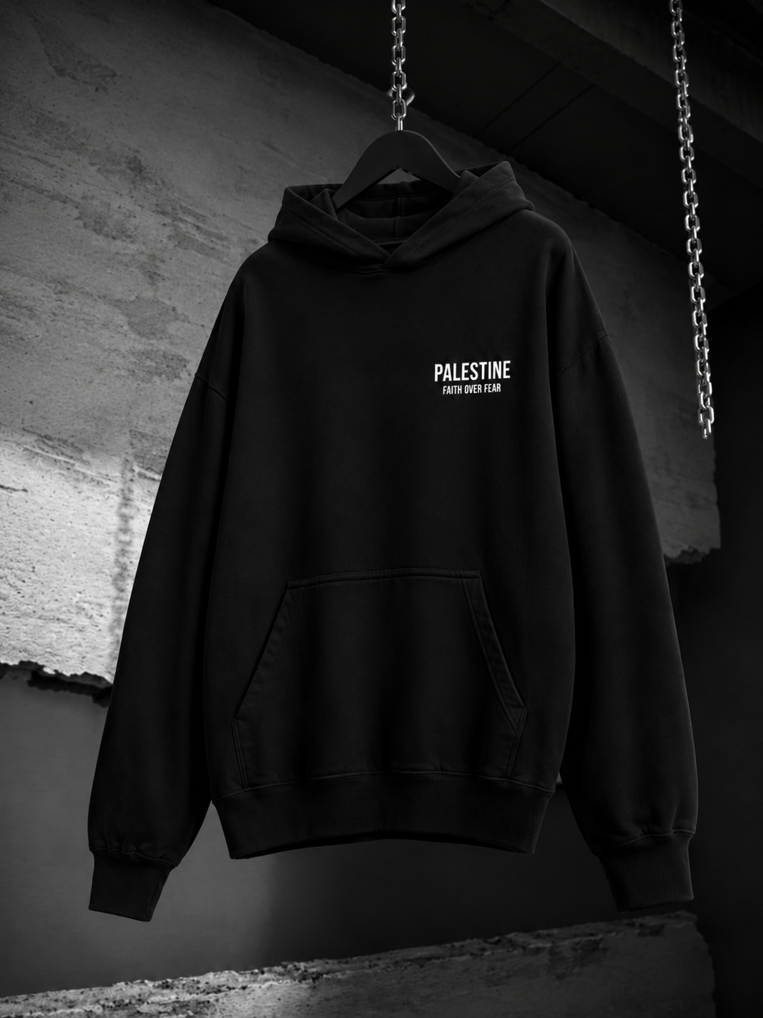 Faith Over Fear Oversized Hooded Sweatshirt