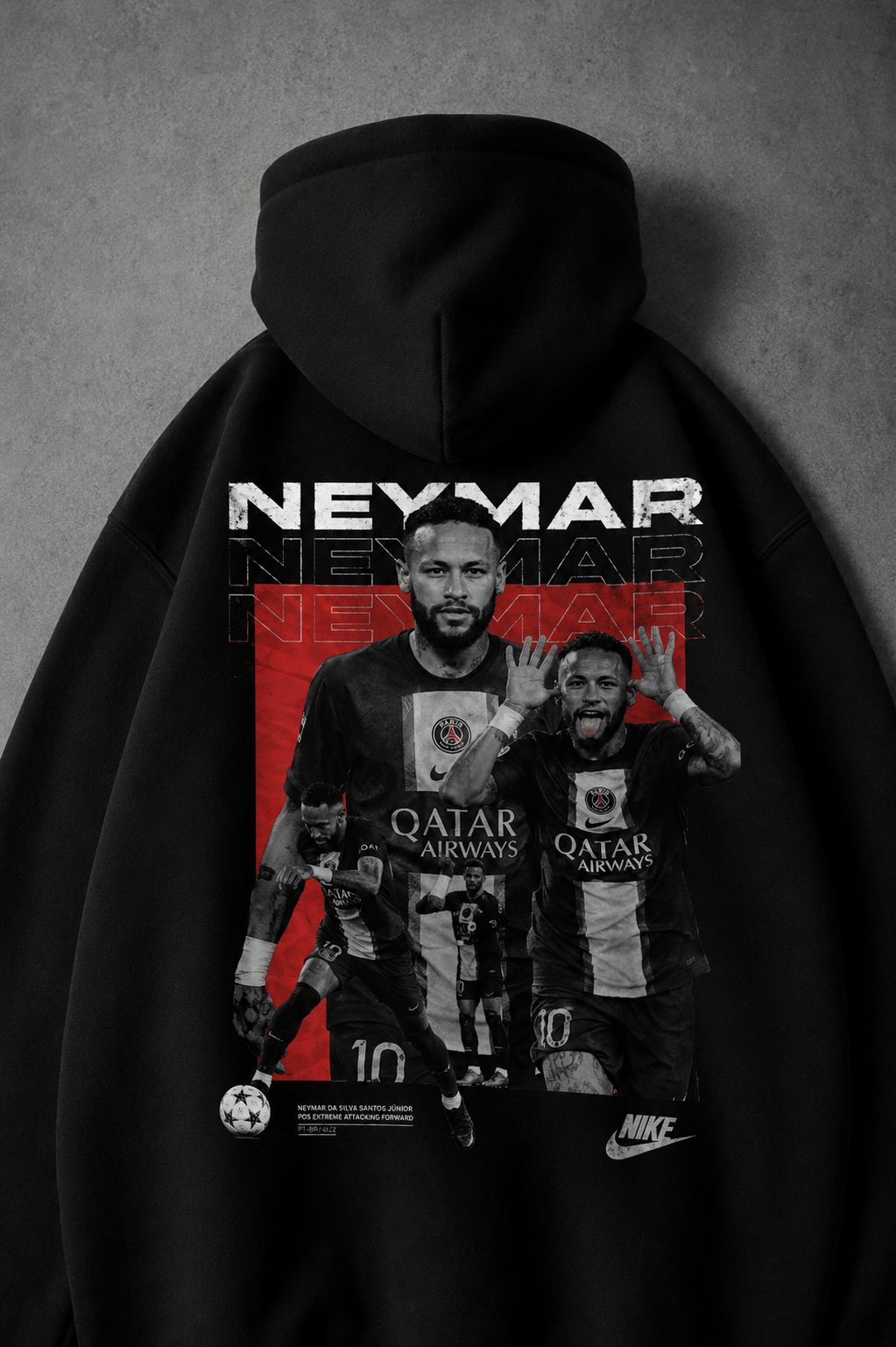 Neymar Oversized Hooded Sweatshirt