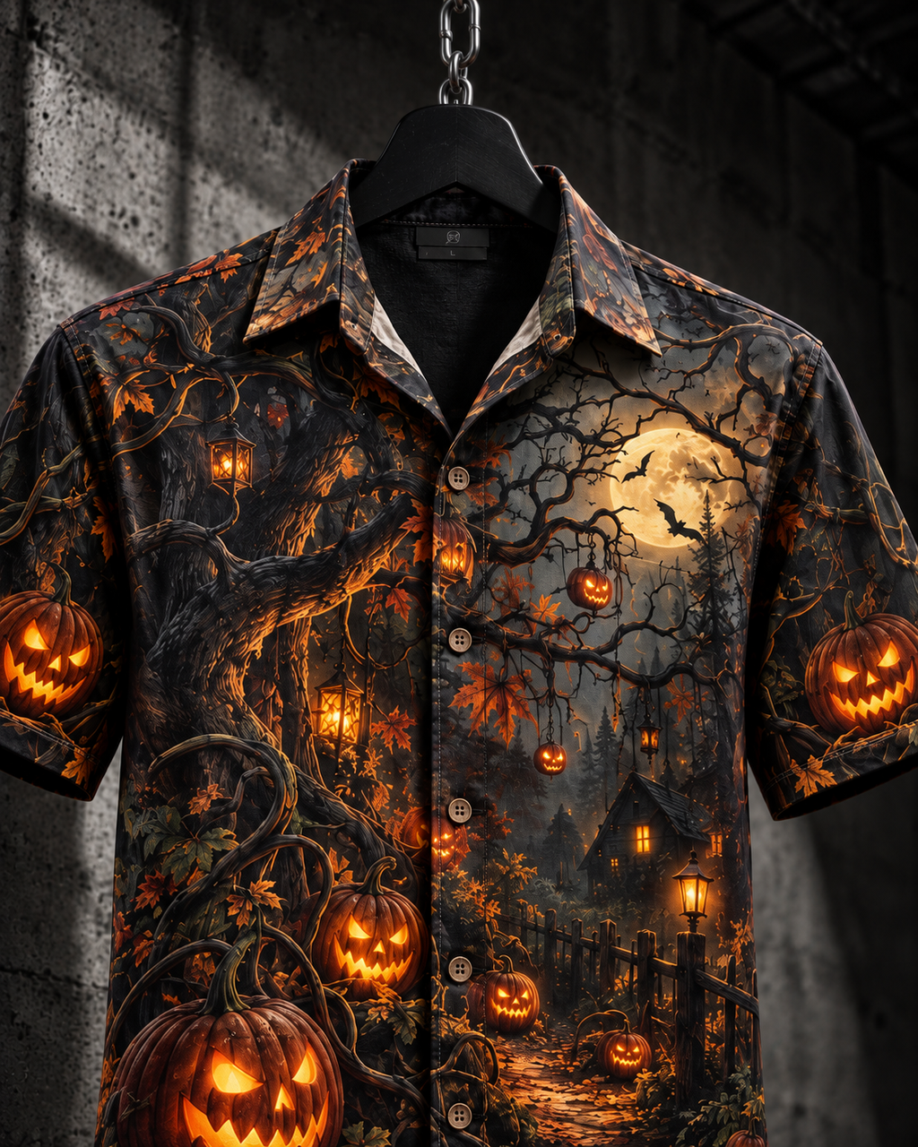 Pumpkin Woods – Halloween Button-Up Shirt