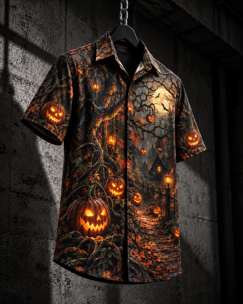 Pumpkin Woods – Halloween Button-Up Shirt