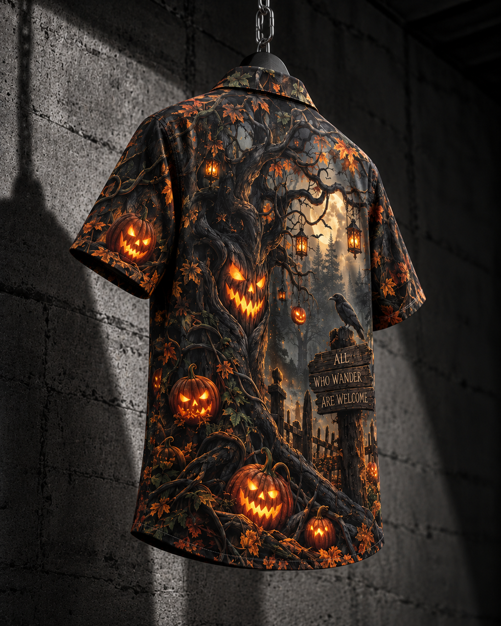 Pumpkin Woods – Halloween Button-Up Shirt