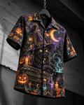 Witching Cat – Halloween Button-Up Shirt