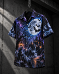 Haunted Moon – Halloween Button-Up Shirt