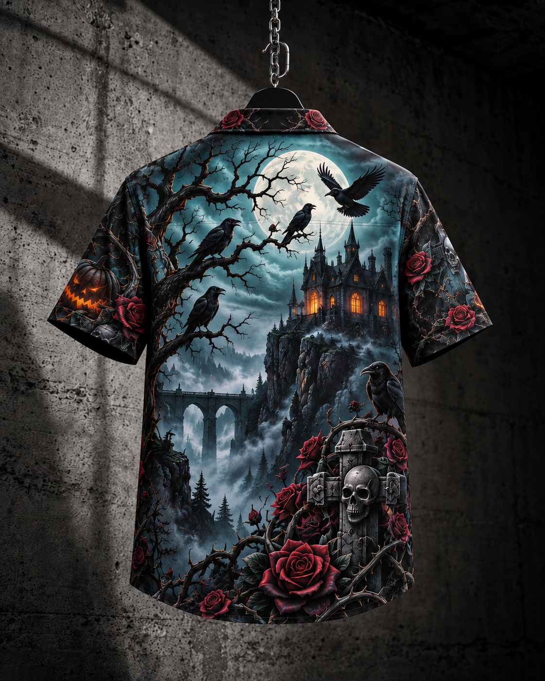 Crimson Manor – Halloween Button-Up Shirt