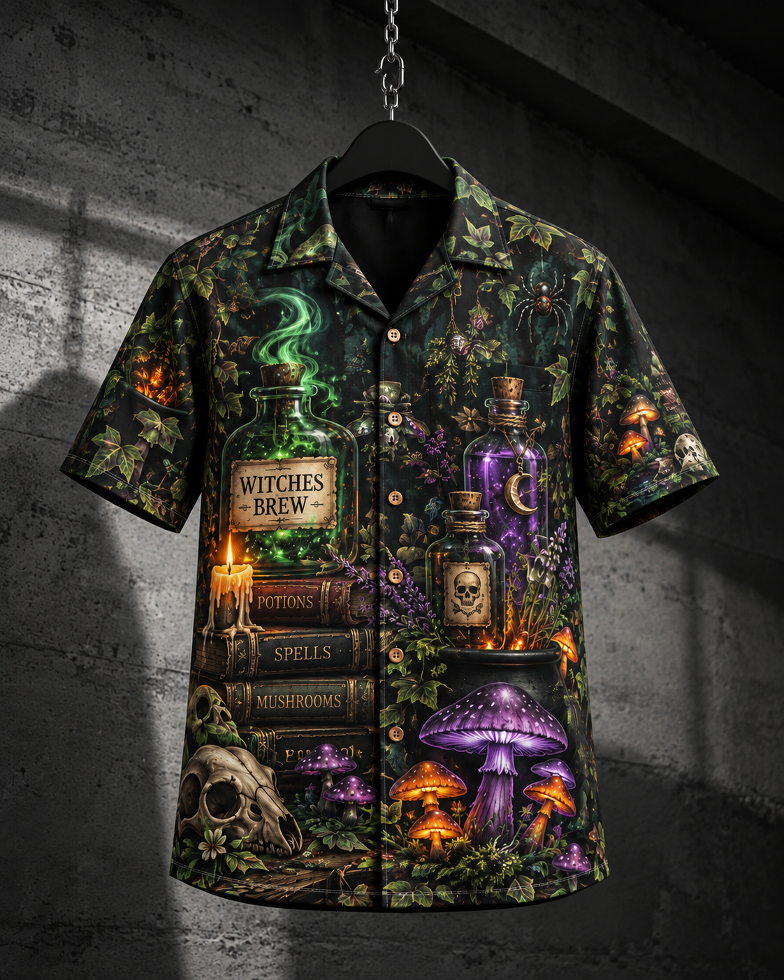 Poison Garden – Halloween Button-Up Shirt