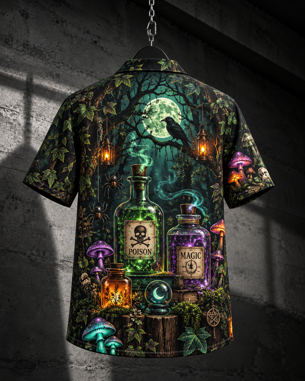 Poison Garden – Halloween Button-Up Shirt
