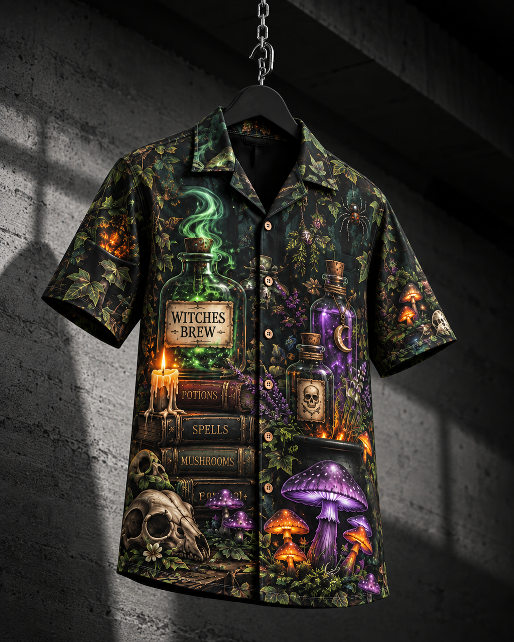 Poison Garden – Halloween Button-Up Shirt