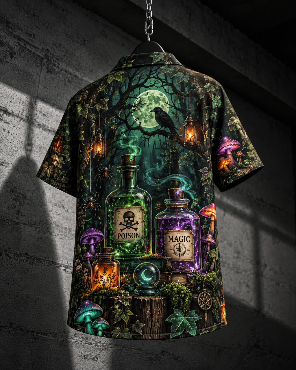 Poison Garden – Halloween Button-Up Shirt
