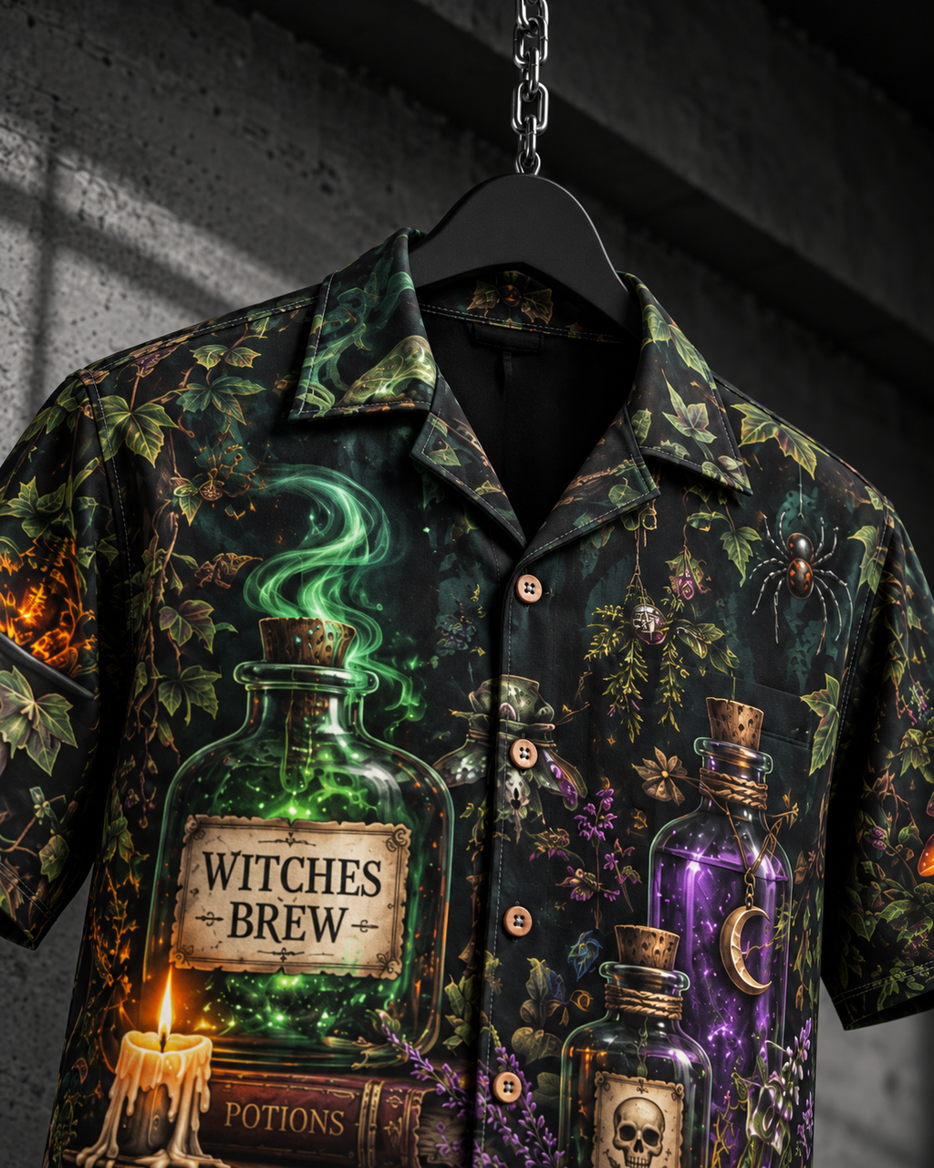 Poison Garden – Halloween Button-Up Shirt