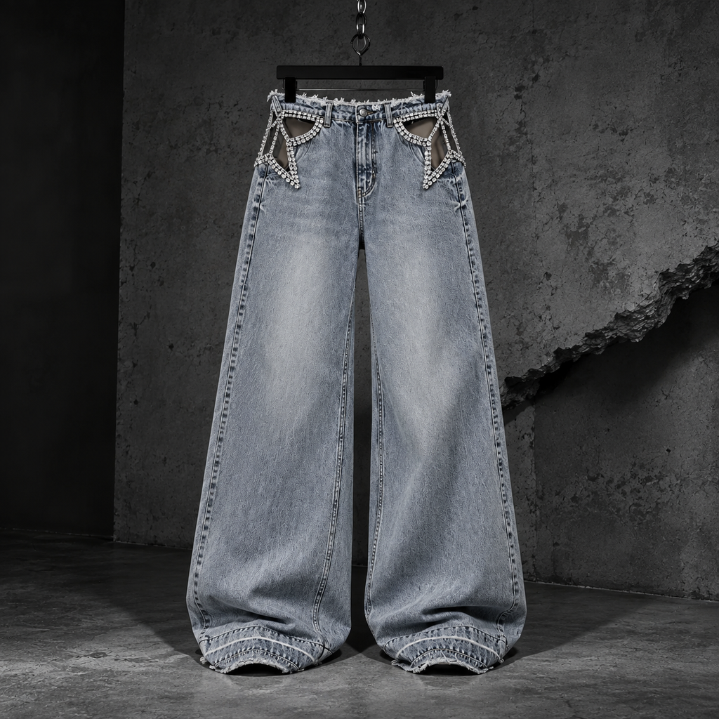 Star Scar - Wide Leg Jeans