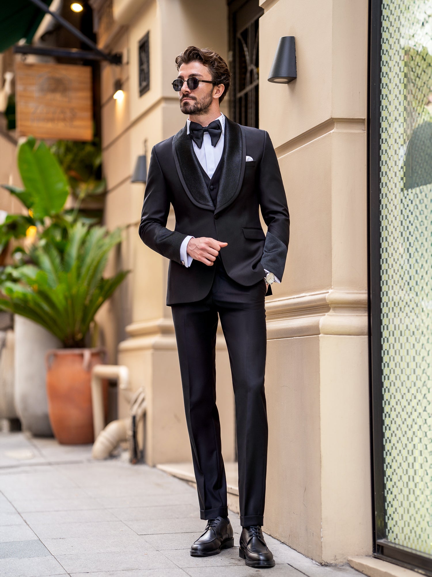 Black Slim-Fit Tuxedo 3-Piece