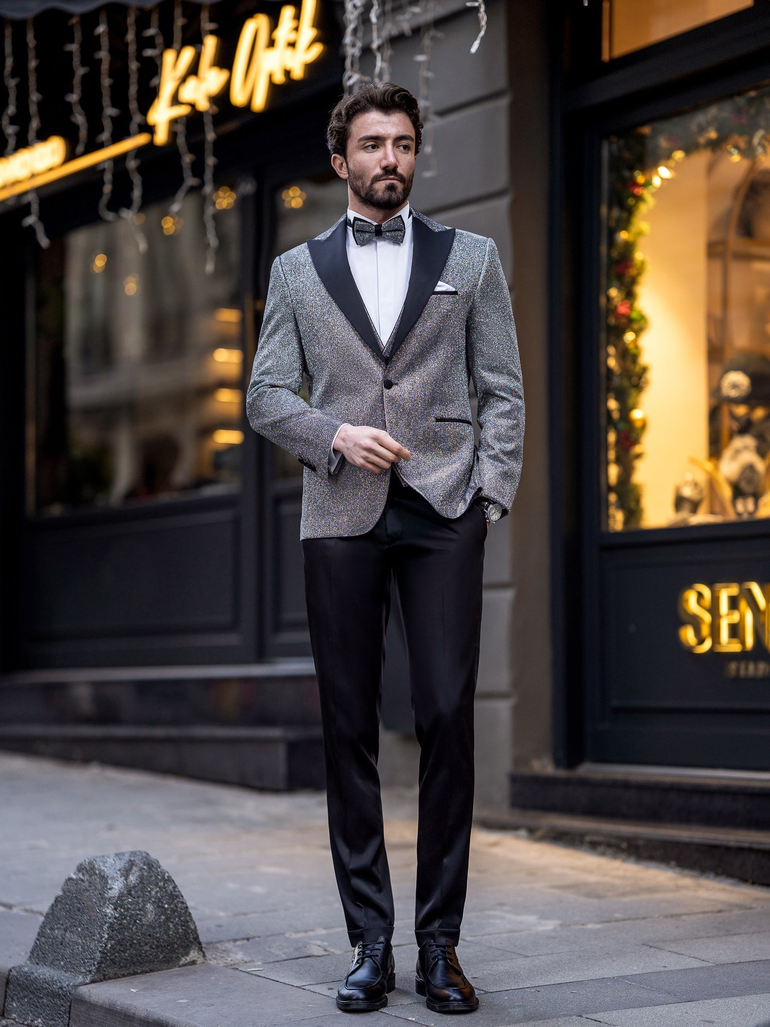Grey Slim-Fit Tuxedo 3-Piece