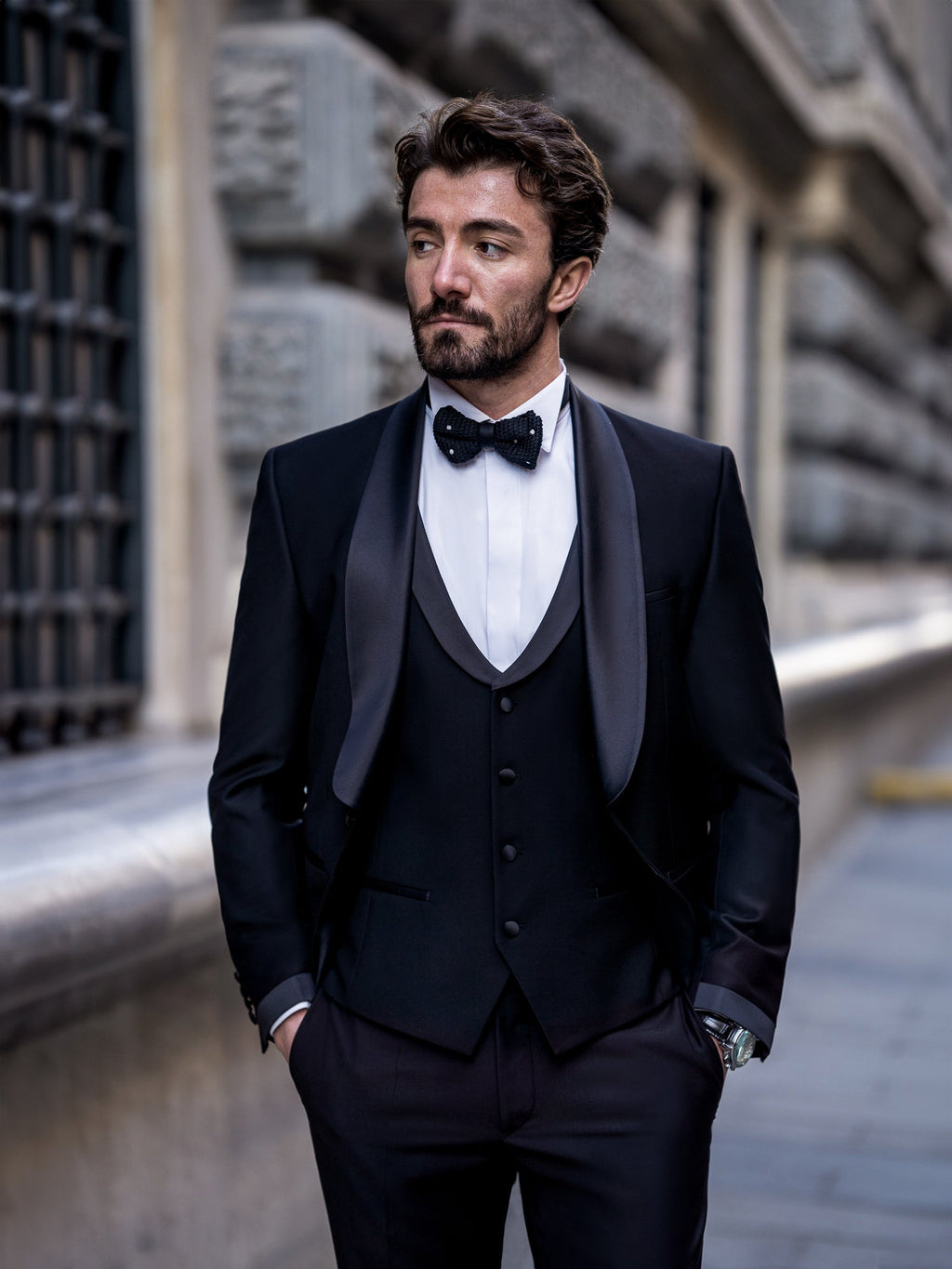 Black Slim-Fit Tuxedo 3-Piece