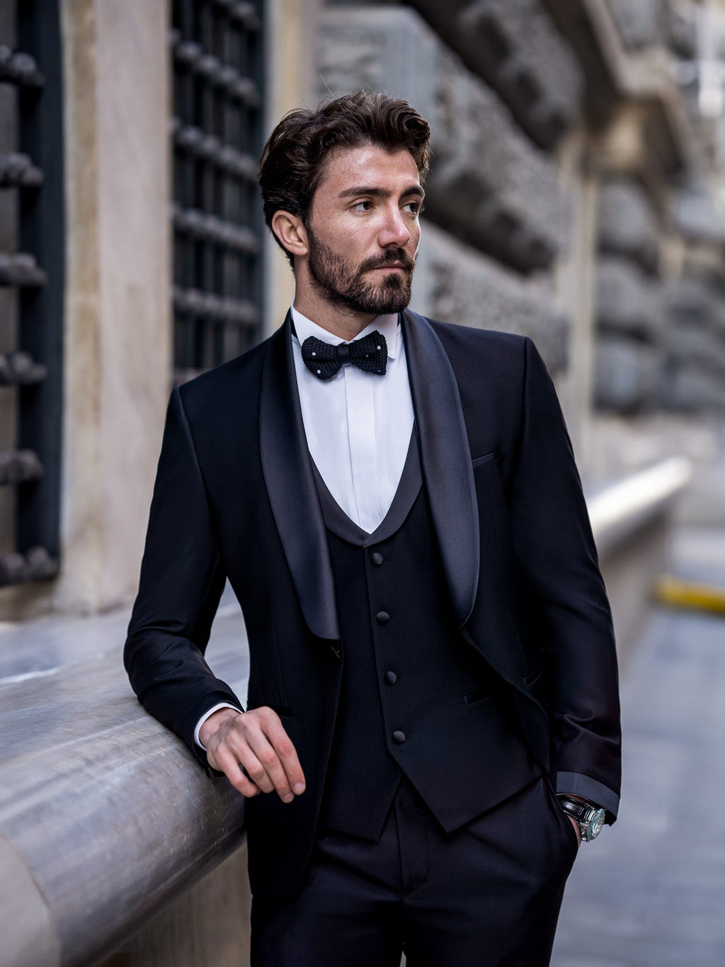 Black Slim-Fit Tuxedo 3-Piece