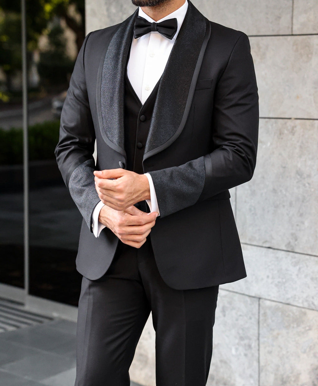 Black Slim-Fit Tuxedo 3-Piece