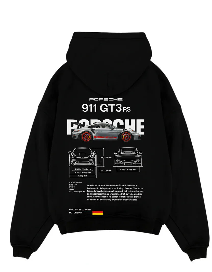 911 Porsche Oversized Hooded Sweatshirt
