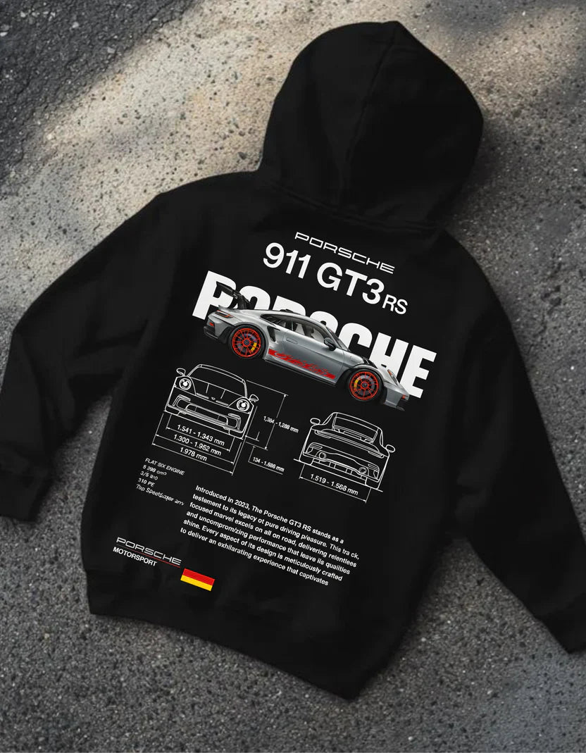 911 Porsche Oversized Hooded Sweatshirt