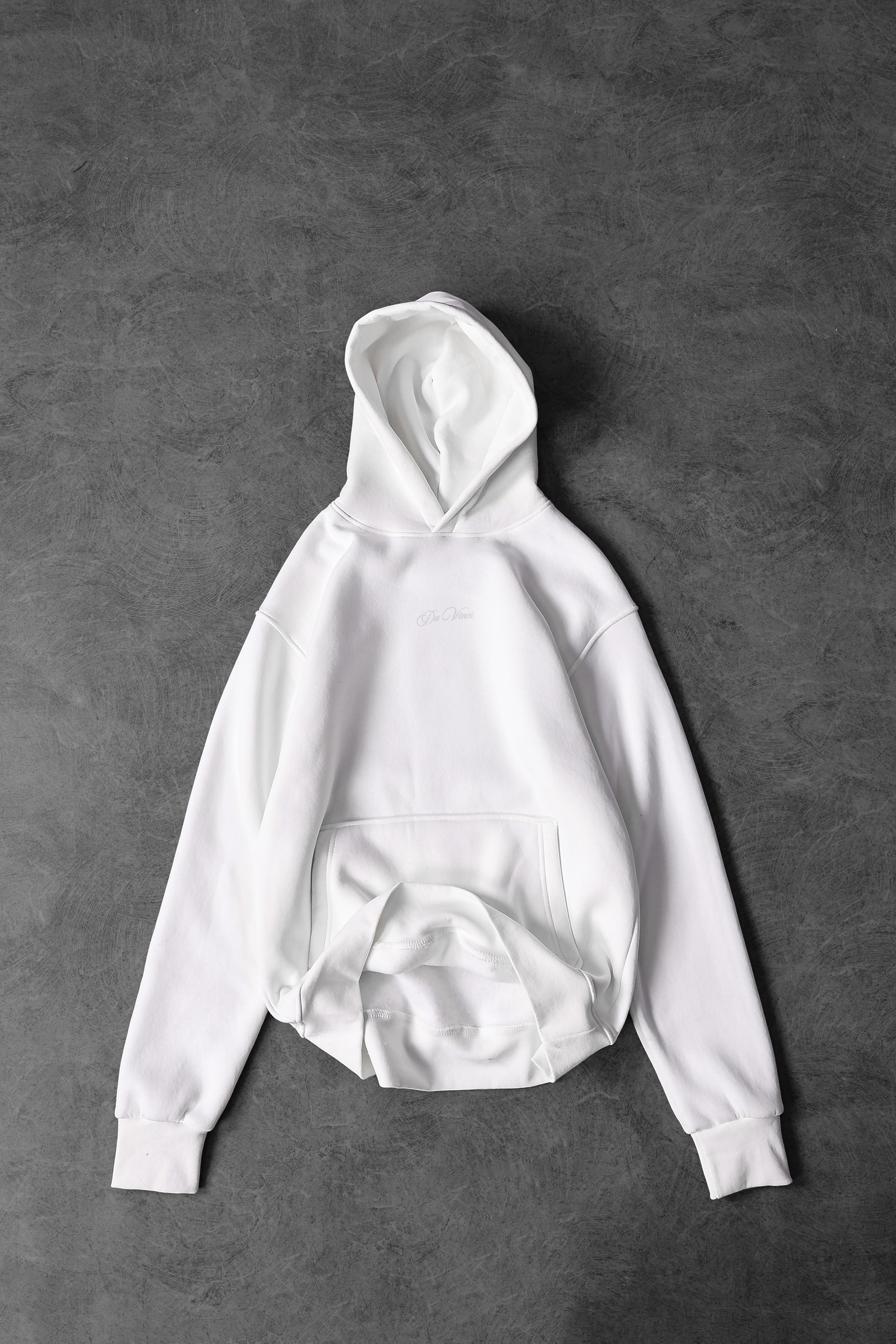 Printed Da Vinci Oversized Hooded Sweatshirt