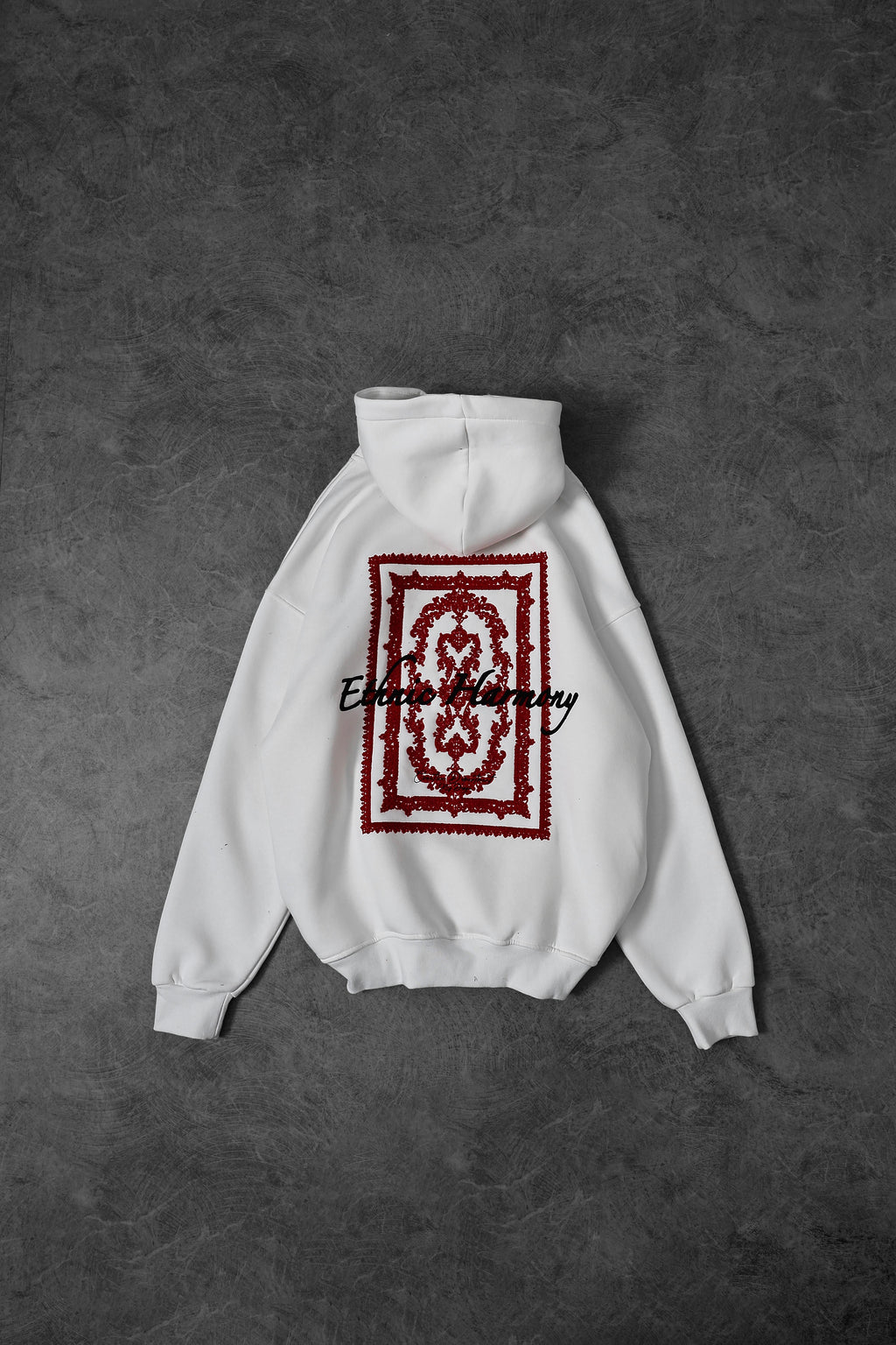 Ethnic Harmony Oversized Hooded Sweatshirt