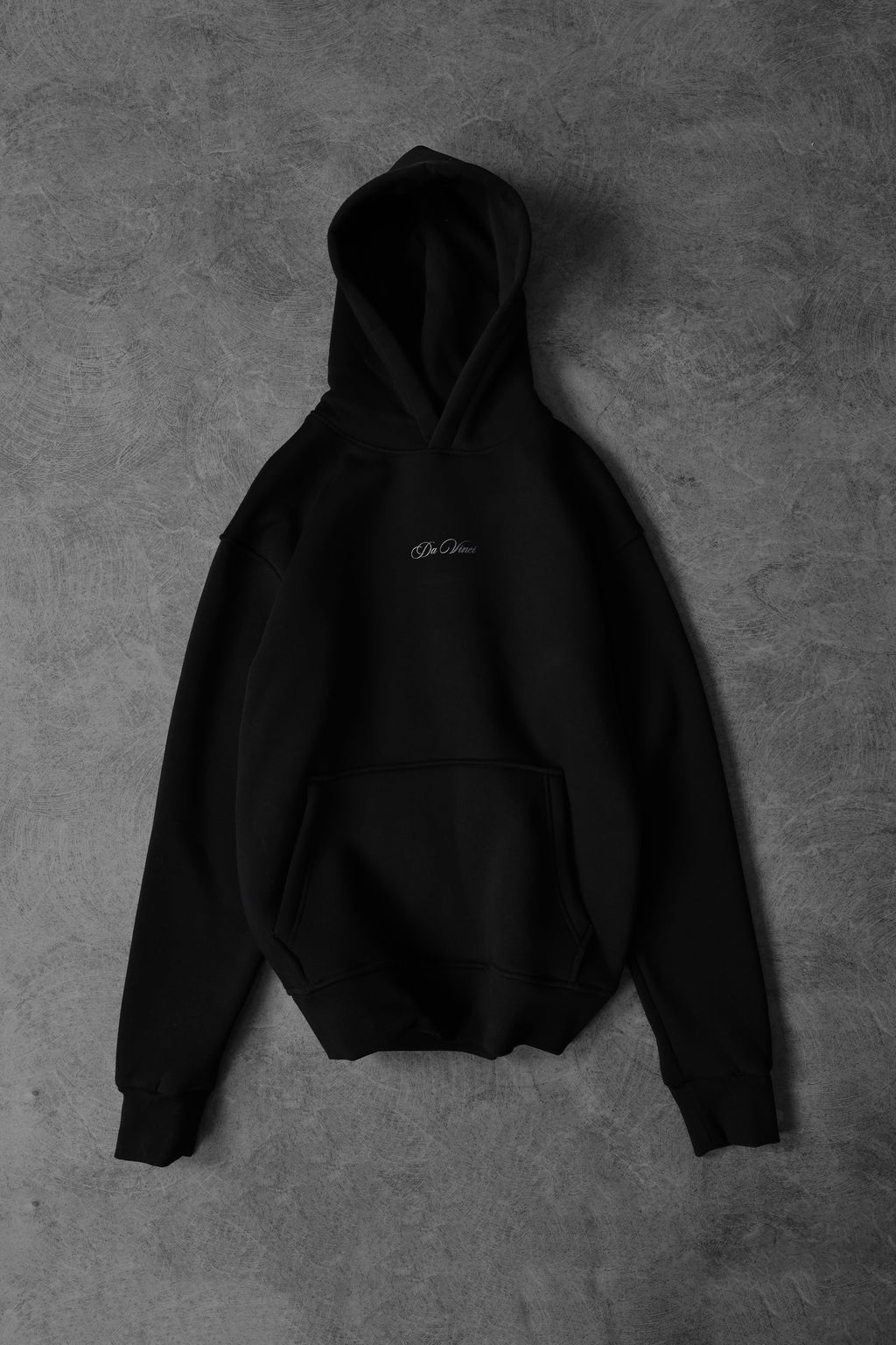 Printed Da Vinci Oversized Hooded Sweatshirt