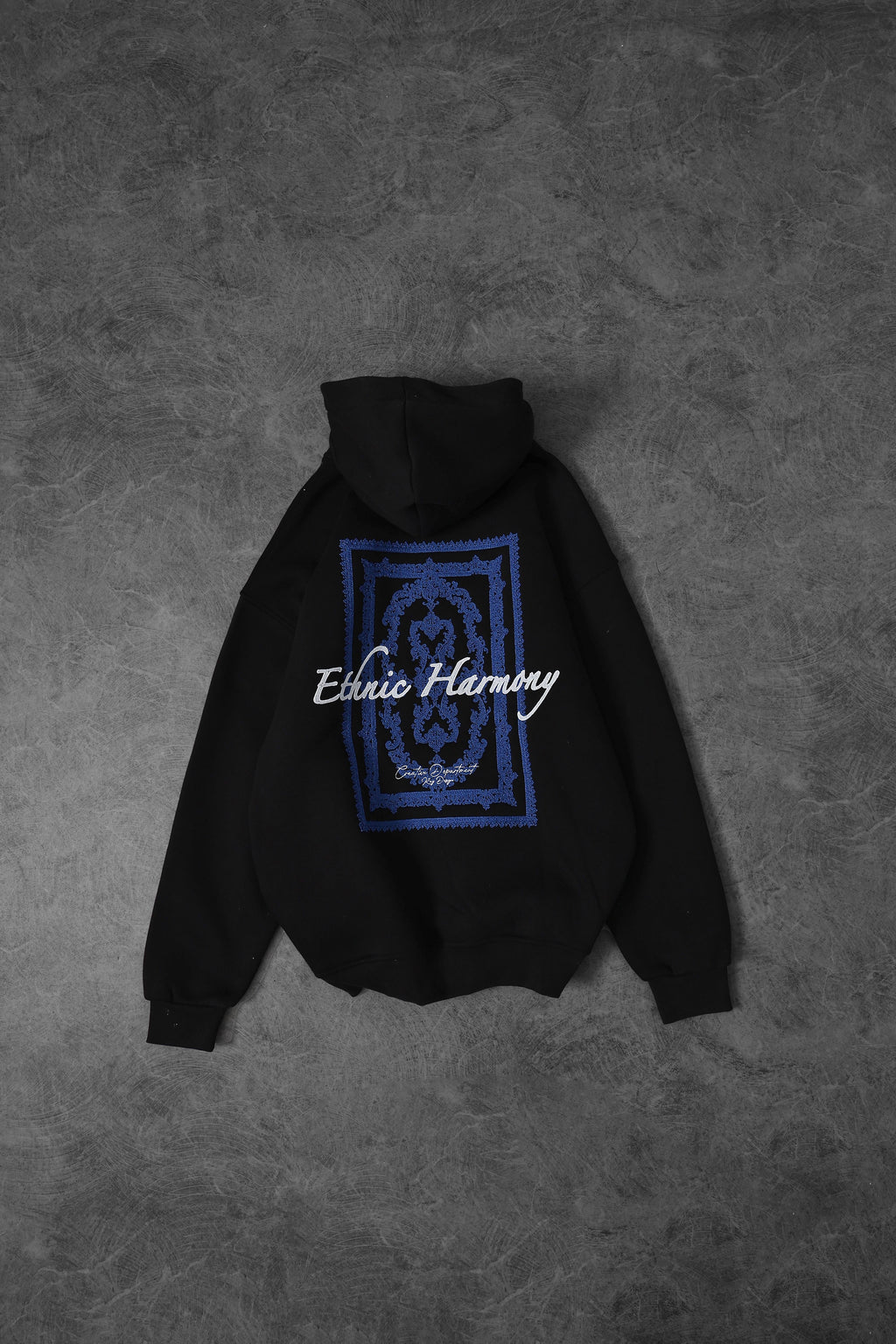 Ethnic Harmony Oversized Hooded Sweatshirt