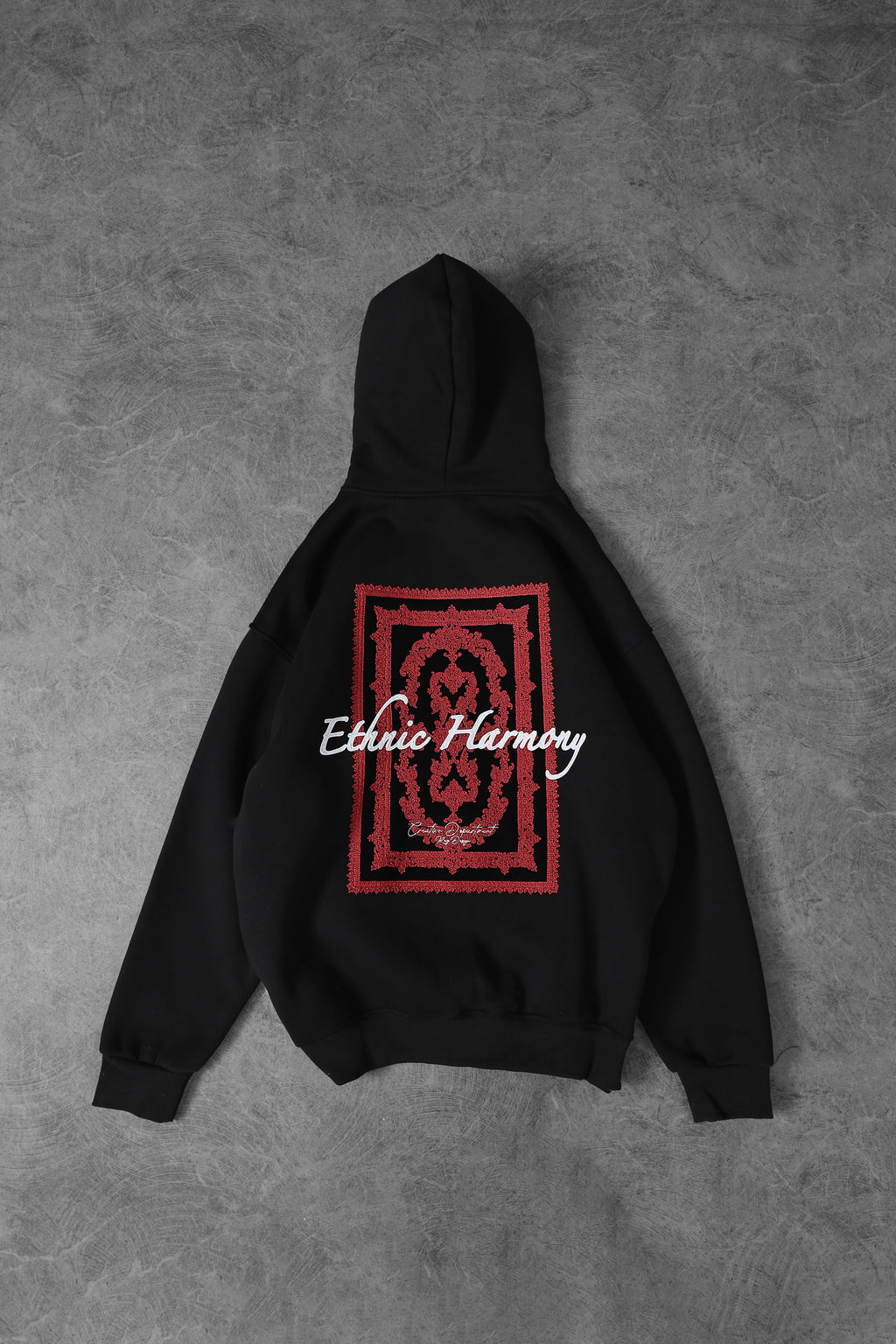 Ethnic Harmony Oversized Hooded Sweatshirt