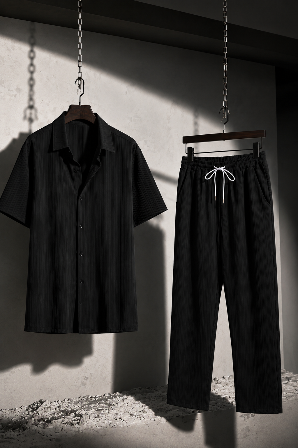 The Noir Set – Premium Textured Shirt & Trouser Co-Ord