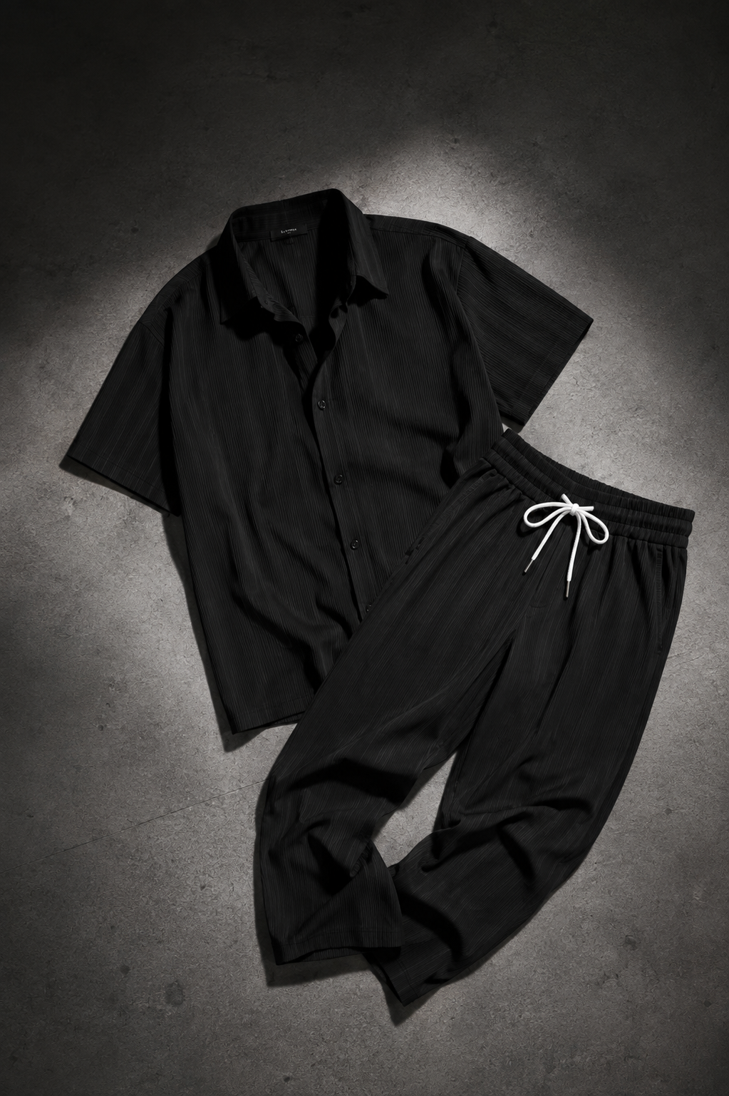The Noir Set – Premium Textured Shirt & Trouser Co-Ord