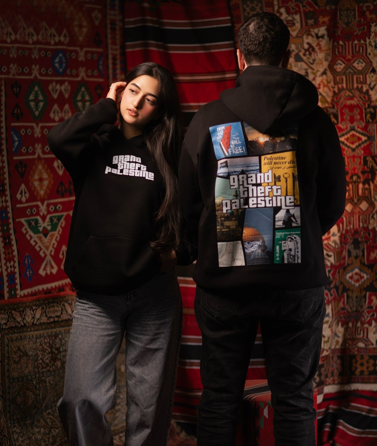 Grand Theft Palestine Oversized Hooded Sweatshirt