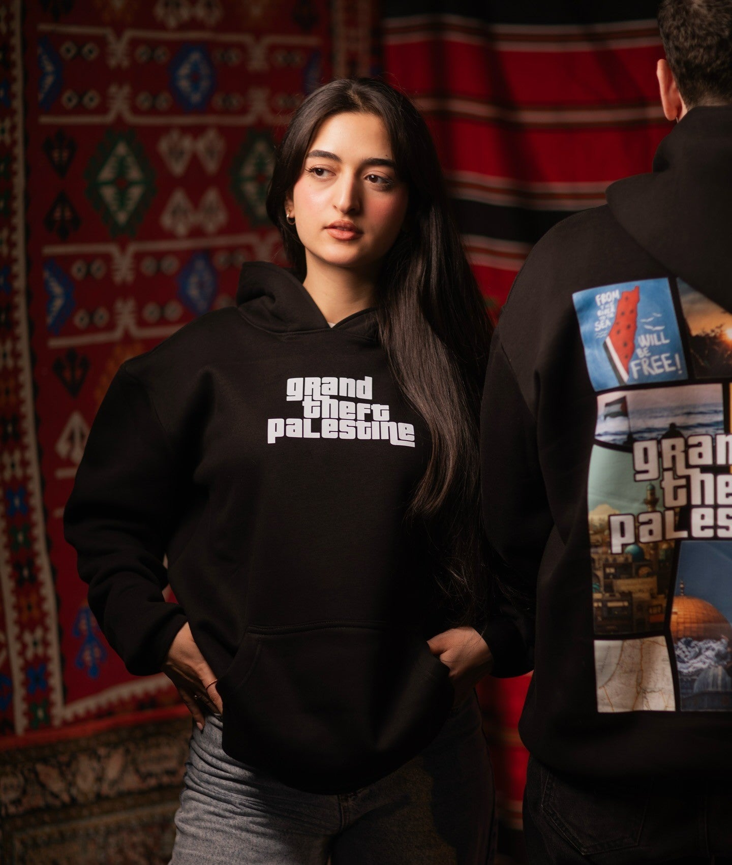 Grand Theft Palestine Oversized Hooded Sweatshirt