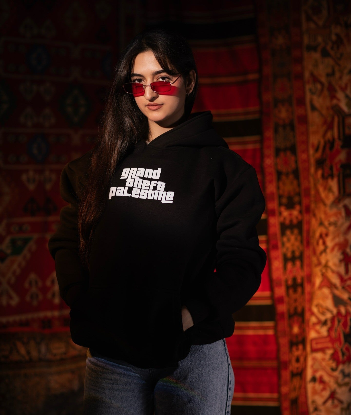 Grand Theft Palestine Oversized Hooded Sweatshirt