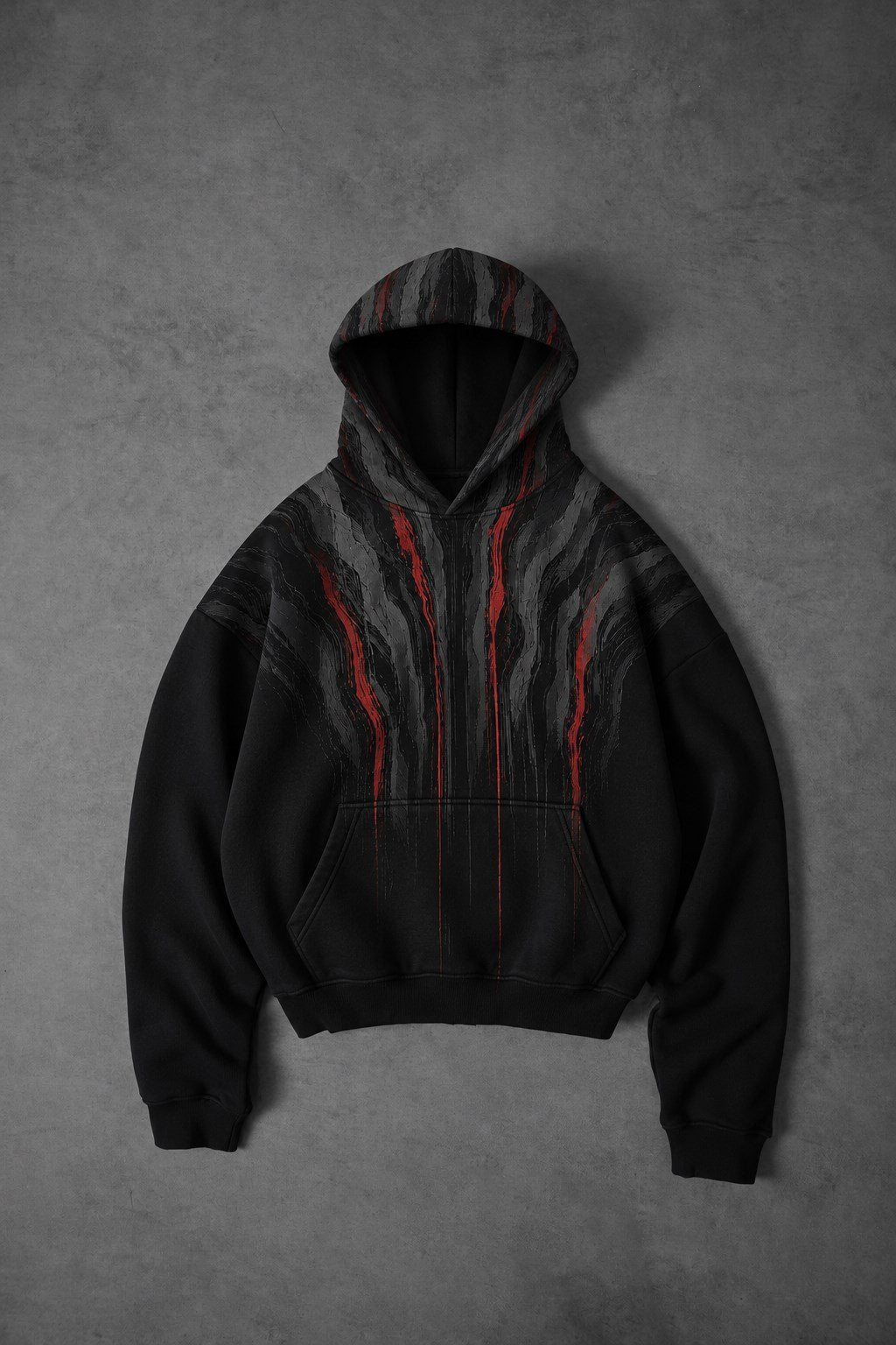 Vein Oversized Hooded Sweatshirt
