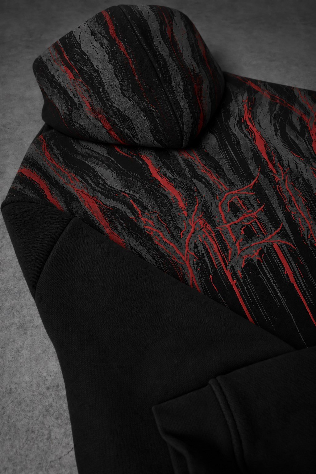 Vein Oversized Hooded Sweatshirt
