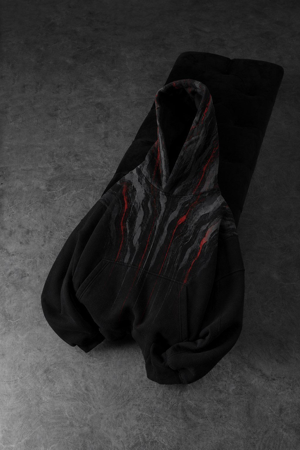Vein Oversized Hooded Sweatshirt