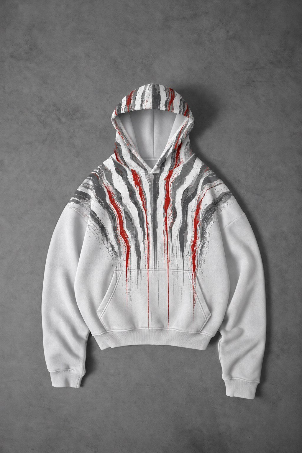 Vein Oversized Hooded Sweatshirt